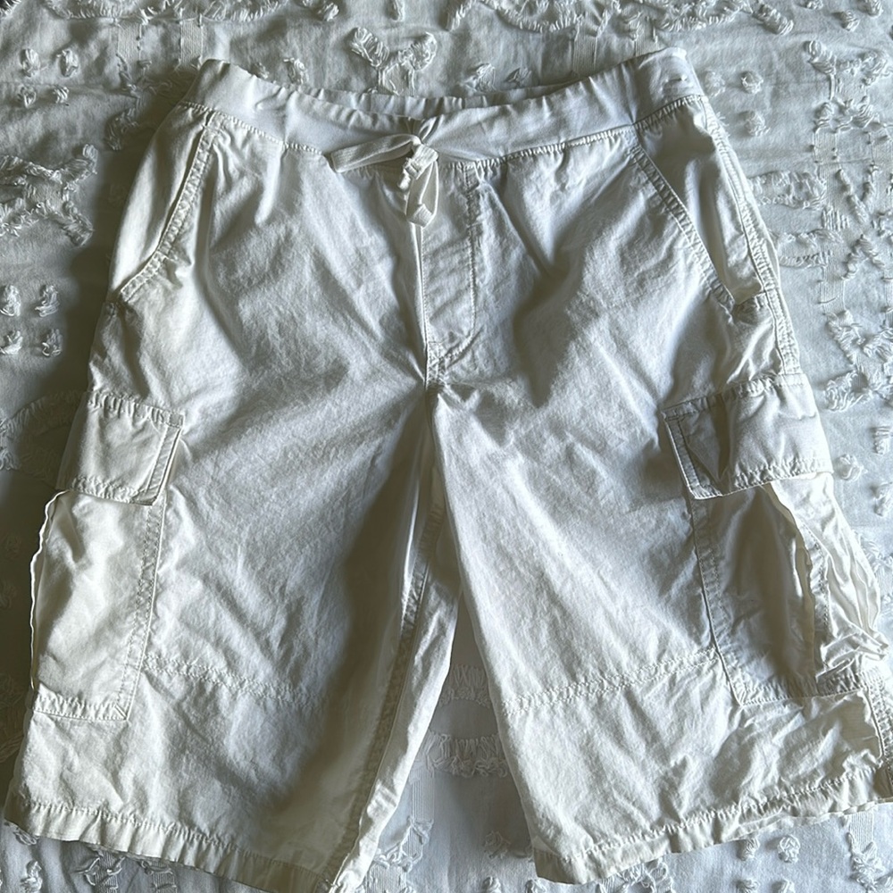 POLO White Cargo Shorts